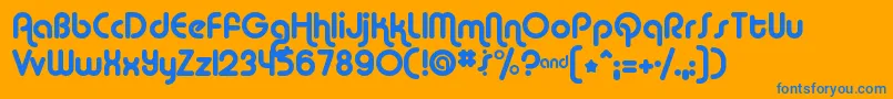 Alba ffy Font – Blue Fonts on Orange Background