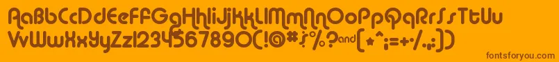 Alba ffy Font – Brown Fonts on Orange Background