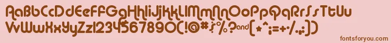 Alba ffy Font – Brown Fonts on Pink Background