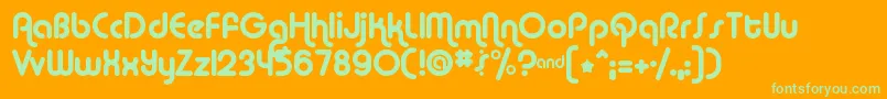 Alba ffy Font – Green Fonts on Orange Background