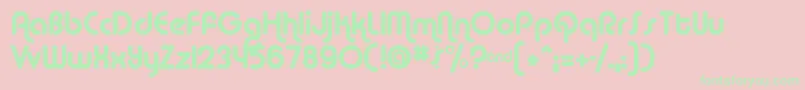 Alba ffy Font – Green Fonts on Pink Background