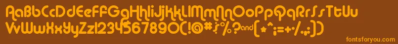 Alba ffy Font – Orange Fonts on Brown Background
