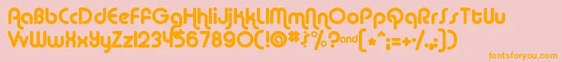 Alba ffy Font – Orange Fonts on Pink Background