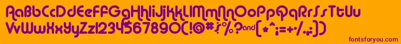 Alba ffy Font – Purple Fonts on Orange Background