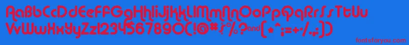 Alba ffy Font – Red Fonts on Blue Background