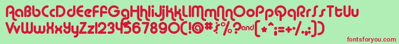 Alba ffy Font – Red Fonts on Green Background