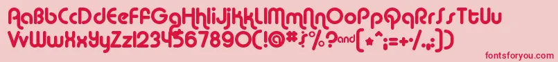 Alba ffy Font – Red Fonts on Pink Background