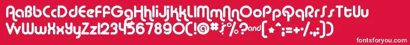 Alba ffy Font – White Fonts on Red Background
