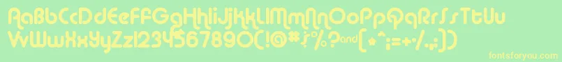Alba ffy Font – Yellow Fonts on Green Background