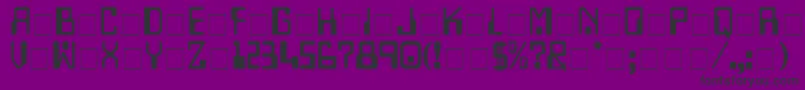 TechnoDisplayCapsSsi Font – Black Fonts on Purple Background