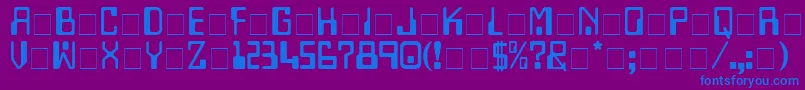 TechnoDisplayCapsSsi Font – Blue Fonts on Purple Background