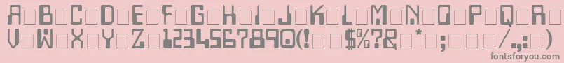 TechnoDisplayCapsSsi Font – Gray Fonts on Pink Background