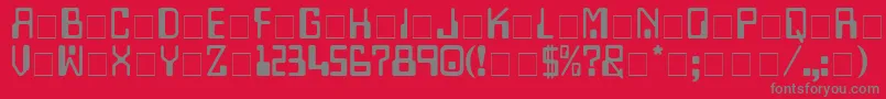 Police TechnoDisplayCapsSsi – polices grises sur fond rouge