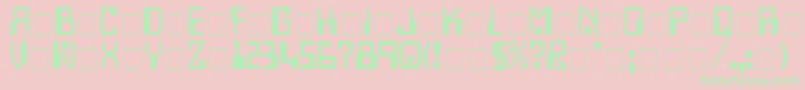 TechnoDisplayCapsSsi Font – Green Fonts on Pink Background