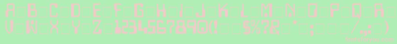 TechnoDisplayCapsSsi Font – Pink Fonts on Green Background