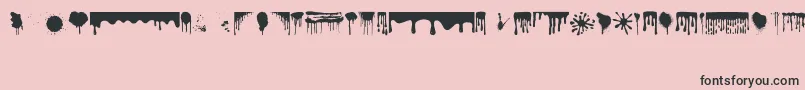 Dripping Font – Black Fonts on Pink Background
