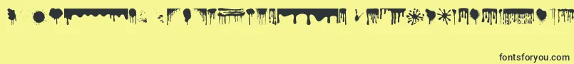 Dripping Font – Black Fonts on Yellow Background