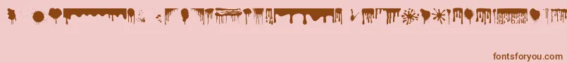 Dripping Font – Brown Fonts on Pink Background