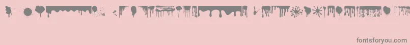 Dripping Font – Gray Fonts on Pink Background