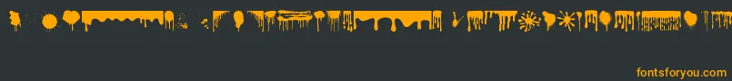 Dripping Font – Orange Fonts on Black Background