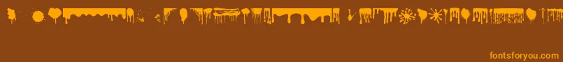 Dripping Font – Orange Fonts on Brown Background