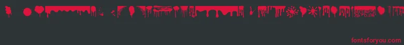 フォントDripping – 黒い背景に赤い文字