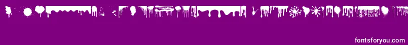 Dripping Font – White Fonts on Purple Background