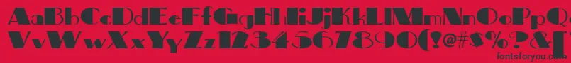 Big Font – Black Fonts on Red Background