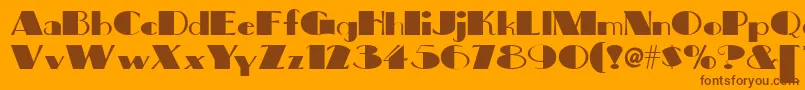 Big Font – Brown Fonts on Orange Background