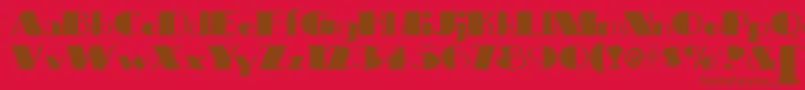 Big Font – Brown Fonts on Red Background
