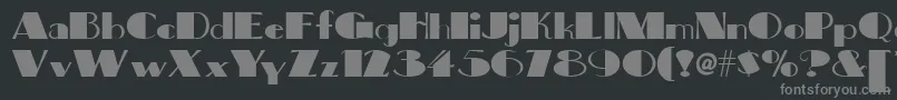 フォントBig – 黒い背景に灰色の文字