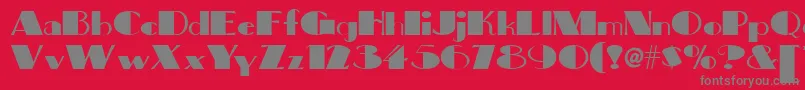 Big Font – Gray Fonts on Red Background