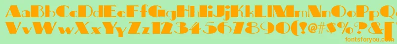 Big Font – Orange Fonts on Green Background