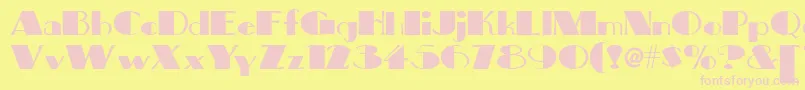 Big Font – Pink Fonts on Yellow Background