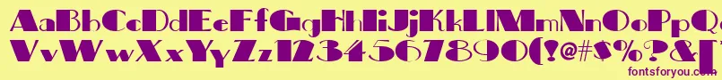 Big Font – Purple Fonts on Yellow Background