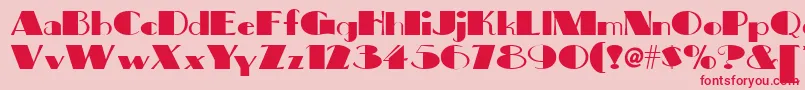 Big Font – Red Fonts on Pink Background