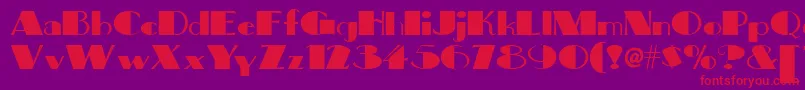 Big Font – Red Fonts on Purple Background