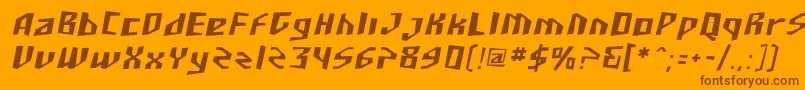 Sfjunkculture Oblique Font – Brown Fonts on Orange Background