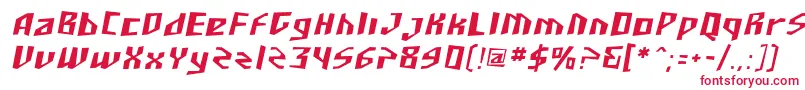 フォントSfjunkculture Oblique – 赤い文字