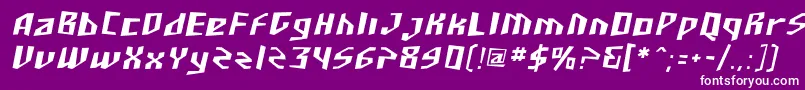 Sfjunkculture Oblique Font – White Fonts on Purple Background