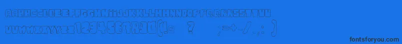 Dudufont Font – Black Fonts on Blue Background