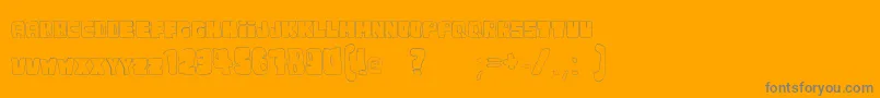 Dudufont Font – Gray Fonts on Orange Background