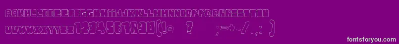 Dudufont Font – Green Fonts on Purple Background