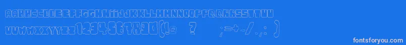 フォントDudufont – ピンクの文字、青い背景