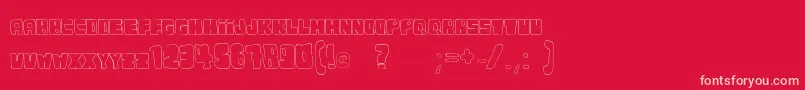 Dudufont Font – Pink Fonts on Red Background