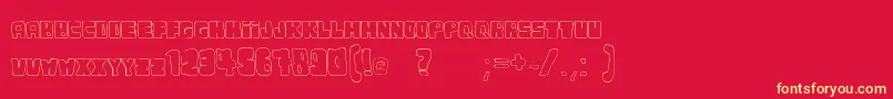 Dudufont Font – Yellow Fonts on Red Background