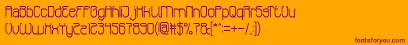 EntertainmentShow Font – Purple Fonts on Orange Background
