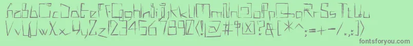MisqotDemi Font – Gray Fonts on Green Background