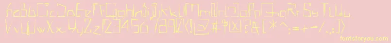 MisqotDemi Font – Yellow Fonts on Pink Background