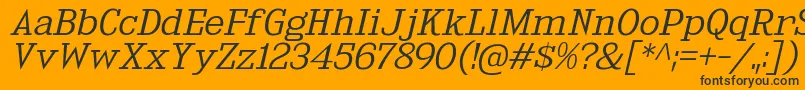 KingsbridgeExLtIt Font – Black Fonts on Orange Background
